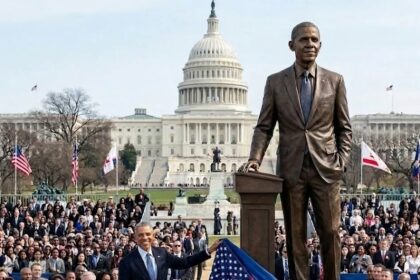 Barak Obama statue erected in Chicago