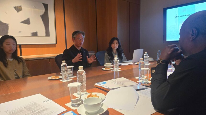 Ambassador Kojo Choi in South Korea- During President Mahama's visit.