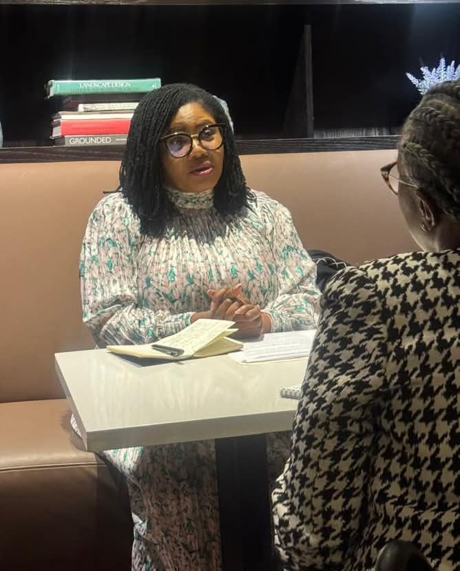 Ghana's Minister for Gender, Children and Social Protection, Dr. Agnes Naa Momo Lartey, meets Dr. Magda Robalo, Interim Executive Director of Women in Global Health (WGH), on sidelines of 70th Session of the United Nations Commission on the Status of Women (CSW70) in New York.