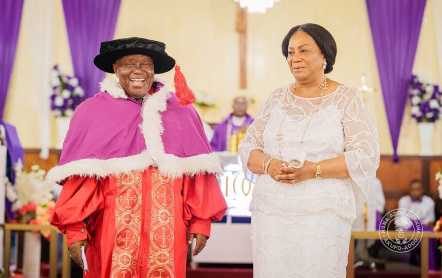 Former President Nana Akufo Addo and Wife Rebecca.