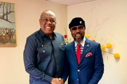 Kofi Okyere Darko with Victor Smith, Ghana's Ambassador to US