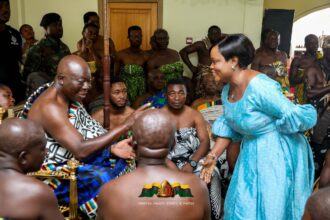 Otumfuo Osei Tutu II marked the third Awukudae Festival of the year at the Manhyia Palace