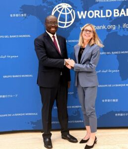 Finance Minister Ato Forson with Anna Bjerde, Managing Director for Operations at World Bank in DC.