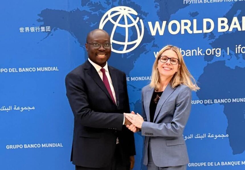 Finance Minister Ato Forson with Anna Bjerde, Managing Director for Operations at World Bank in DC.