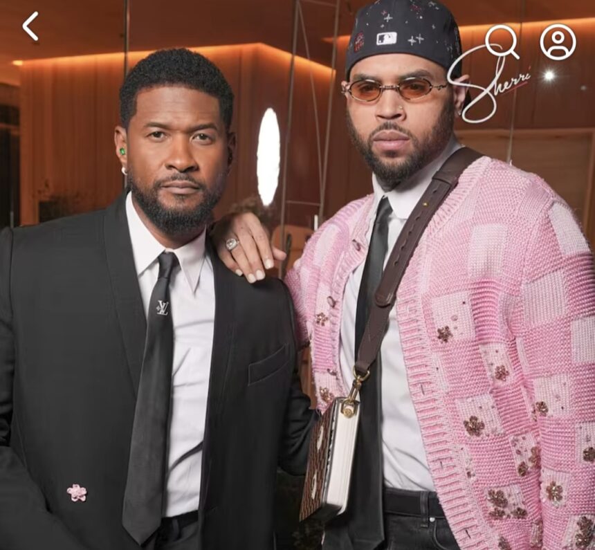 Usher Raymond and Chris Brown