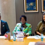 Vice President Jane Naana Opoku Agyemang-in Kente in Barcelona, Spain.