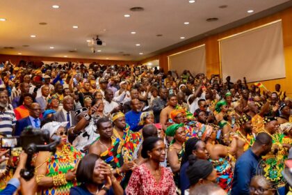 Vice President Jane Naana Opoku Agyemang addresses audience in Spain.