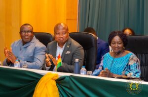 Vice President, Jane Naana Opoku-Agyemang with Forign Affairs Minister, Okudzeto Ablakwa, Dr. Ofosu -Ampofo in Barcelona Spain.