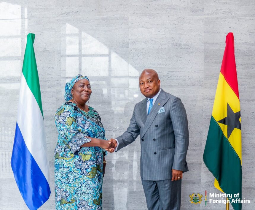Samuel Okudzeto Ablakwa (MP) with Deputy Minister for Foreign Affairs and International Cooperation of the Republic of Sierra Leone, Mrs. Francess Piagie AlghaliSamuel Okudzeto Ablakwa (MP) and the Deputy
