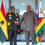President John Dramani Mahama holds bilateral meeting with President of Zimbabwe, H.E. Emmerson Mnangagwa.