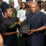Lydia Forson-Left with President John Mahama -Right,