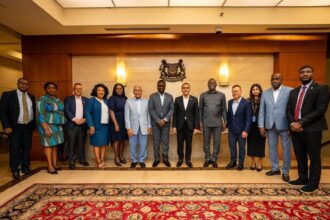 Deputy Ministervof Foreign Affairs, Gyakye Quayson holds discussions with Minister of State for Foreign Affairs and Social and Family Development of Republic of Singapore, Zhulkarmain Abdul Rahim in Singapore.