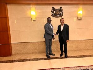 Deputy Ministervof Foreign Affairs, Gyakye Quayson holds discussions with Minister of State for Foreign Affairs and Social and Family Development of Republic of Singapore, Zhulkarmain Abdul Rahim in Singapore.
