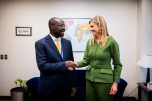 Ato Forson meetsHer Majesty Queen Máxima of the Netherlands, the United Nations Secretary-General’s Special Advocate for Financial Health.