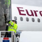 An Airbus A320 aircraft operated by Eurowings is being refueled with Jet A-1 kerosene at Stuttgart Airport. Photo: Christoph Schmidt/dpa