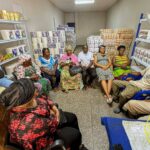 Dr. Agnes Naa Momo Lartey, Gender Minister speaking to Traders at Mokola Market.