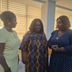 Rebecca Ekpe, Right with Dr. Esther Ofei Aboagye and Beatrice Asamani-Savage.