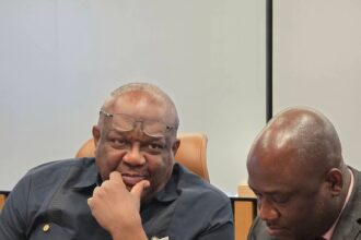 Ghana' Ambassador to US- Left- meets with officials from Microsoft.