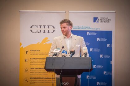 Resident Representative of Konrad-Adenauer-Stiftung in Nigeria, Moritz Sprenker.
