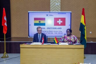 Chief Director, Ministry of Foreign Affairs, Ambassador Khadija Iddrissu and Deputy State Secretary, Head of the Africa Division, Federal Department of Foreign Affairs, Ambassador Philipp Stalder, hold Ghana-Swiss political Talks in Accra.