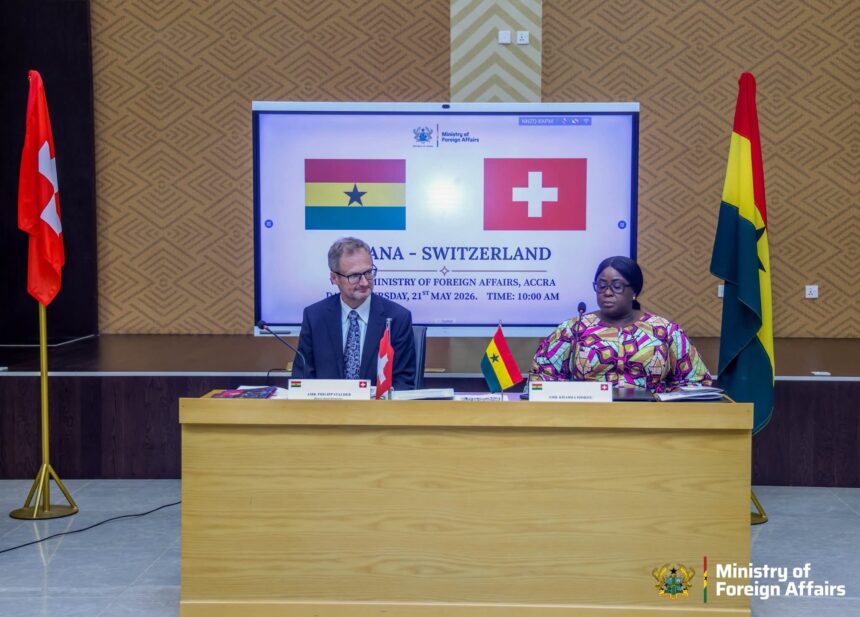 Chief Director, Ministry of Foreign Affairs, Ambassador Khadija Iddrissu and Deputy State Secretary, Head of the Africa Division, Federal Department of Foreign Affairs, Ambassador Philipp Stalder, hold Ghana-Swiss political Talks in Accra.