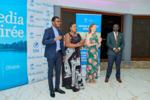 (L-R)- Mr. Foster Worlanyo, National Director For Advocacy, and Partnerships, IJM, Rebecca Ekpe, Vice President, Ghana Journalists Association, GJA, Bethany Williams, Director, Communications, IJM,USA, Mr. Joseph Kariuki, Communications Manager for Africa, and Europe-IJM.