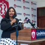 Rebecca Ekpe, Vice President, Ghana Journalists Association, GJA, speaking at a World Press Freedom Day Event at the Universityof Media Arts and Communication (UniMAC) in Accra.