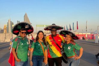 Football fans at the World Cup-Opening Game.