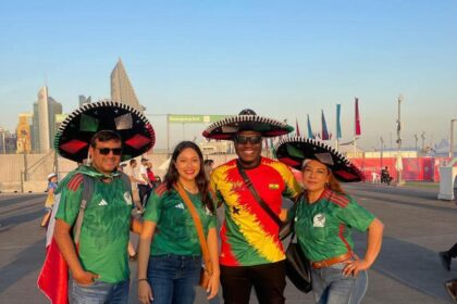 Football fans at the World Cup-Opening Game.