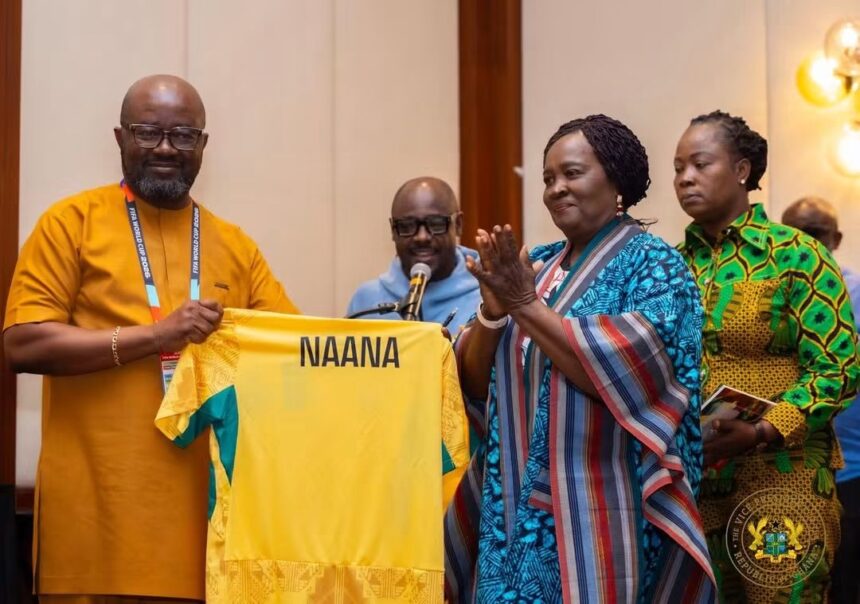 Professor Naana Jane Opoku Agyemang with Curt Okraku