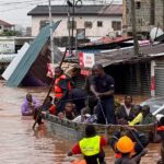 Flooding in Accra, Ghana.