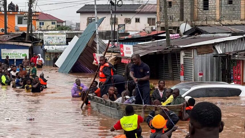 Flooding in Accra, Ghana.