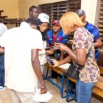 Dr. Louis Blaise Aka-Brou, Head of ECOWAS Mission tours polling stations in Conakry.