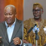 (L-R) President , John Mahama , Gamaeli Hoedofia (PhD), Head Inter Ministerial Coordinating Committee on Decentralization (IMMCoD)