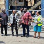Vice President Jane Naana Opoku-Agyemang has visited the Police Barracks in Accra Central following the recent fire outbreak.