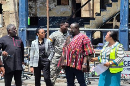 Vice President Jane Naana Opoku-Agyemang has visited the Police Barracks in Accra Central following the recent fire outbreak.