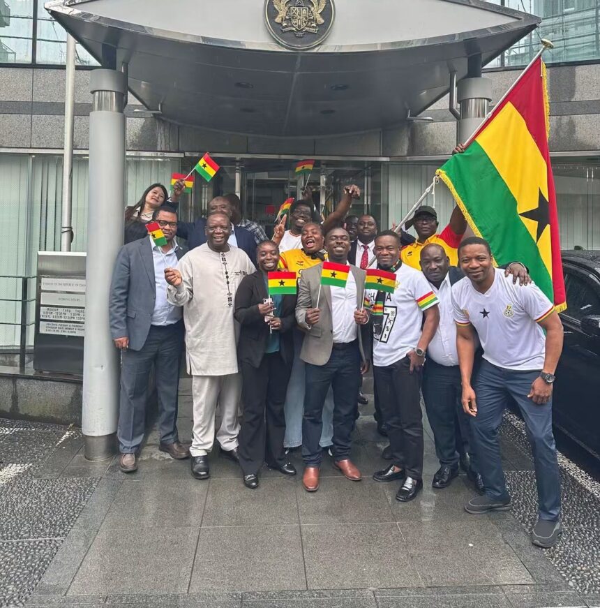 Ghana Embassy Staff in Tokyo Rally Behind Black Stars During FIFA World Cup Match
