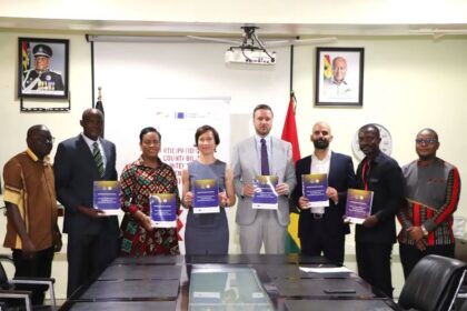 Officials of Ghana Police Service and EOCO collaborate.