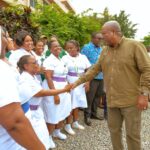 President John Mahama gifts items to Mamobi Hospital in Accra.
