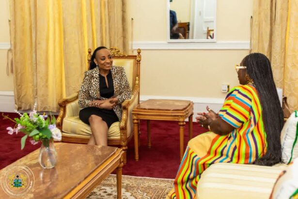 Her Excellency, Zita Benson, left- Gifty Anti-right.