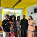 Ghanaian actress and producer Joselyn Dumas with other creators.