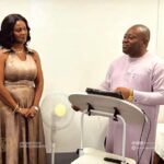 Mrs. Opoku Prempeh, left being honored.