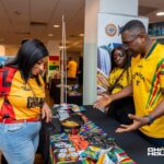 Her Excellency Zita Benson, Ghana's High Commissioner to UK and Abeku Santana- Deputy CEO Tourism Authority showcase Ghana at Glasgow Games.