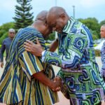 President John Dramani Mahama and the visiting President of Gabon, Brice Clotaire Oligui Nguema.