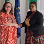 Vice President, GJA (R) with Italian Ambassador to Ghana, Her Excellency, Lawra Renalli.