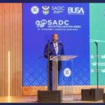 Wenkele Mene, speaks at AfCFTA 9th SADC Industrialisation Week in Durban, South Africa,