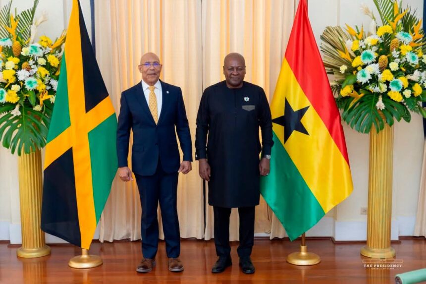 President Mahama and Jamaican Prime Minister Andrew Holness