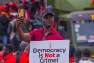 Demonstrators in Accra.