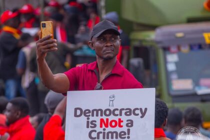 Demonstrators in Accra.