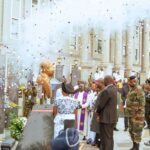Bust for Dr. Omane Boamah unveiled. by President Mahama at Ministry of Defence.